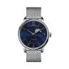 Star Movement Fashion Steel Watch, Leather Strap Sapphire Glass Watch