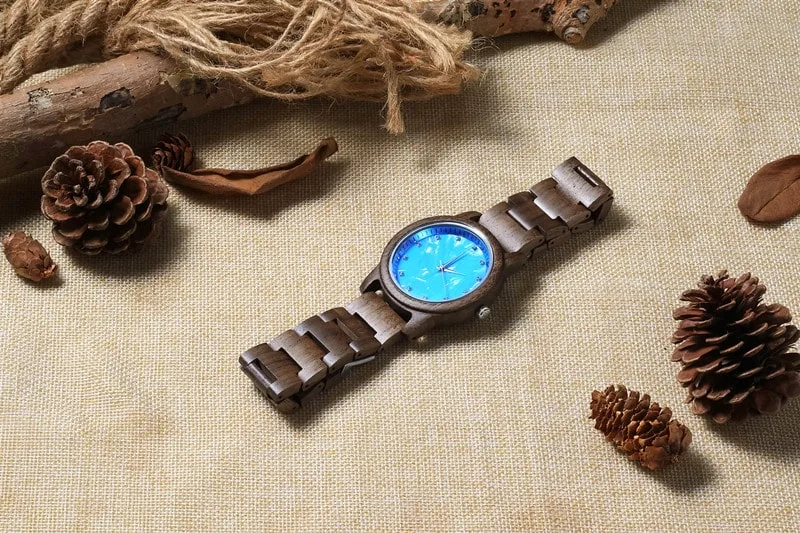 Custom Eco-Friendly Ladies Natural Wood Watch