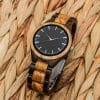 Custom Eco-Friendly Ladies Inter-Colored Wood Watch