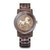 Custom Eco-Friendly Ladies Solid Wood and Steel Watch