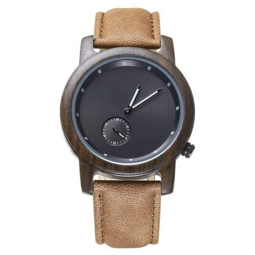 Custom Eco-Friendly Ladies Wood Watch with Cowhide Strap