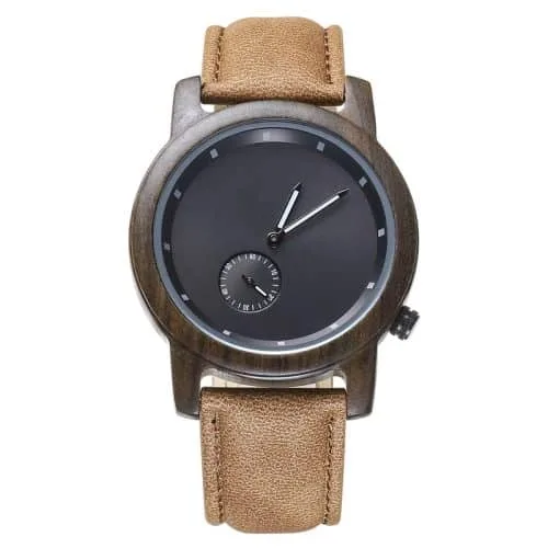 Custom Eco-Friendly Ladies Wood Watch with Cowhide Strap