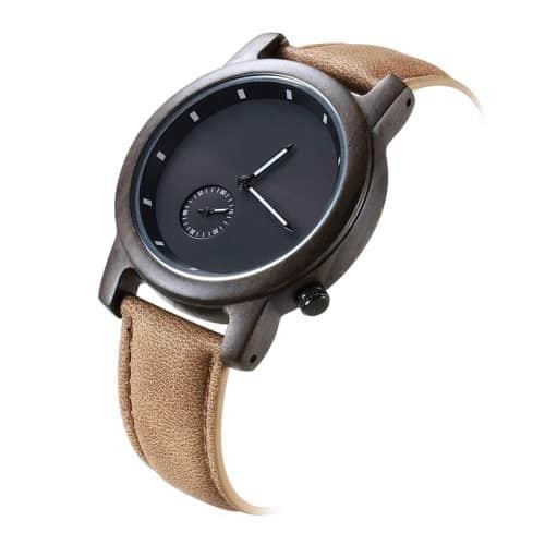 Custom Eco-Friendly Ladies Wood Watch with Cowhide Strap