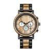 Custom 316L Steel and Solid Wood Men's Watch