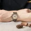 Custom 316L Steel and Solid Wood Men's Watch