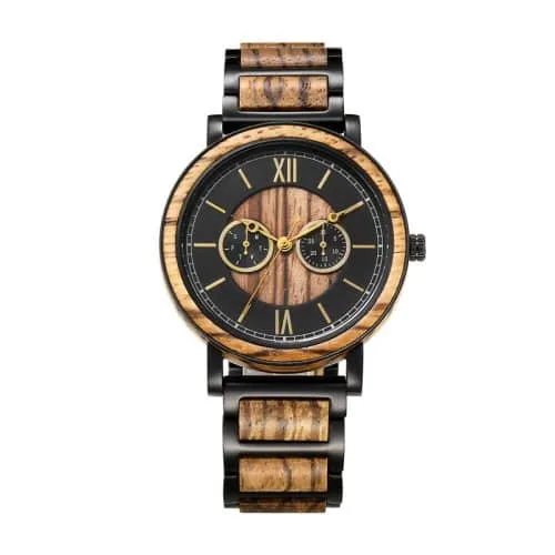 Custom Wooden and Steel Men's Watch