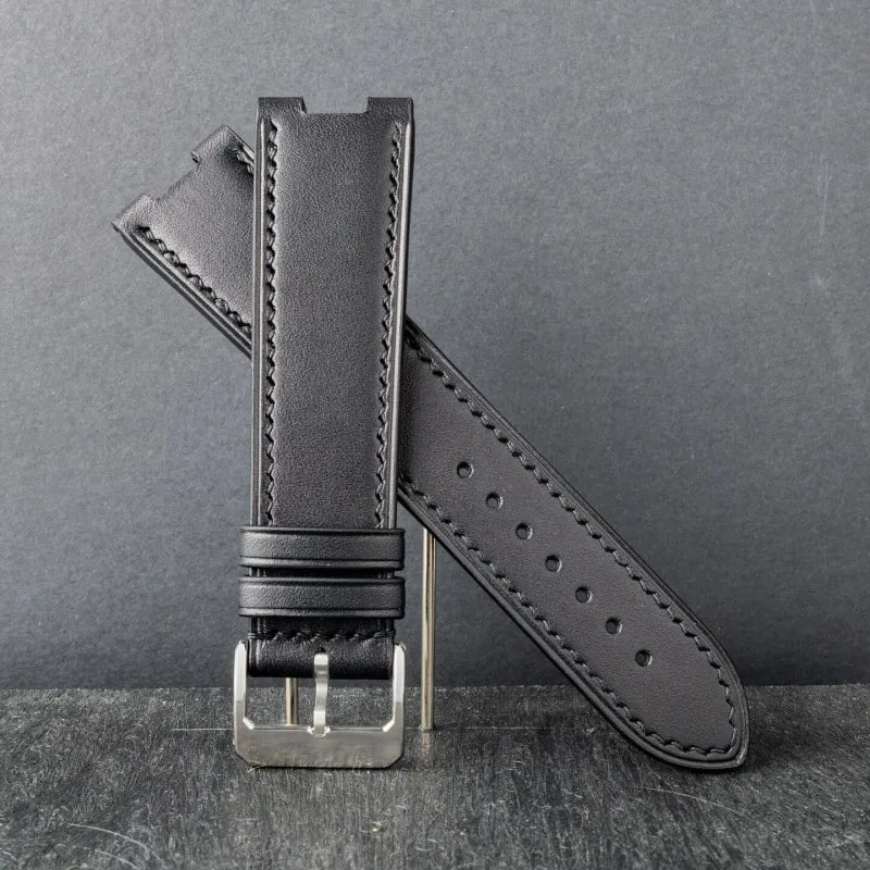 Black Leather Watch Strip