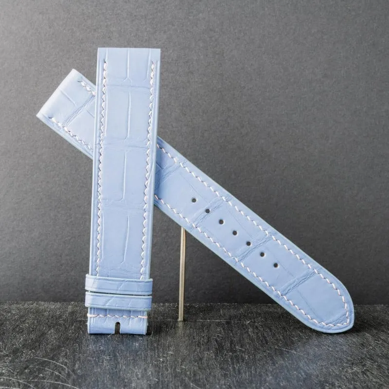 Light Blue Leather Watch Strap