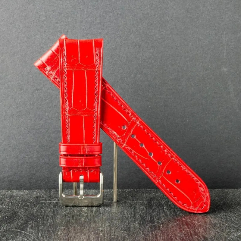 Red Leather Watch Strip